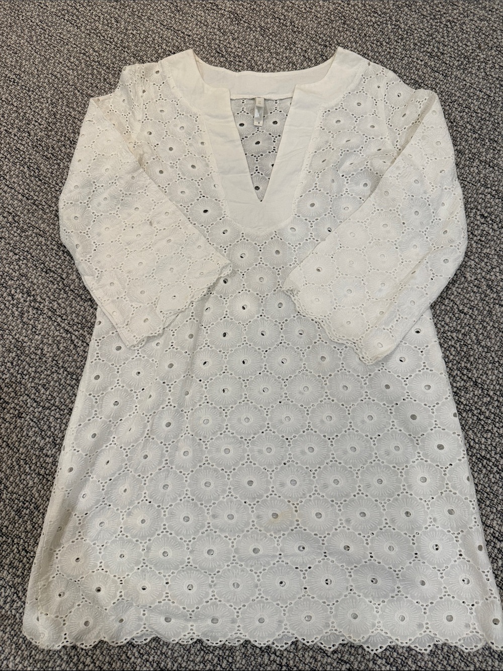 White Eyelet Swim Coverup Tunic